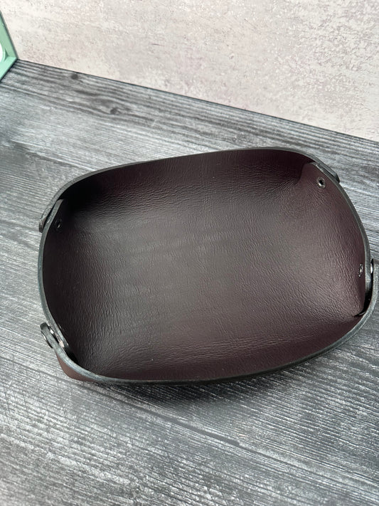 Dark Brown Snap Valet Tray