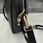 Leather Crossbody-Black/Brass