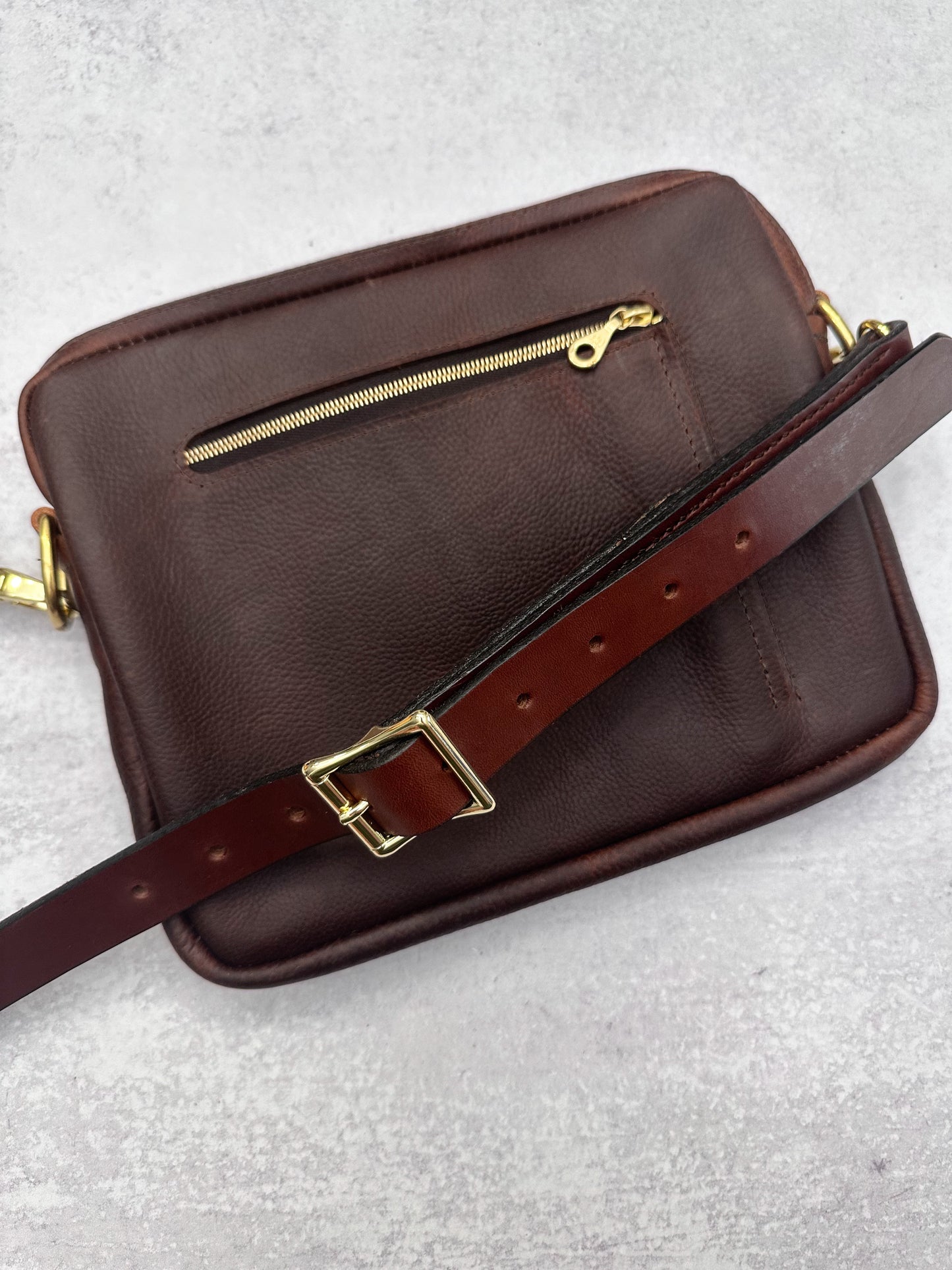 Brown Leather Crossbody Purse