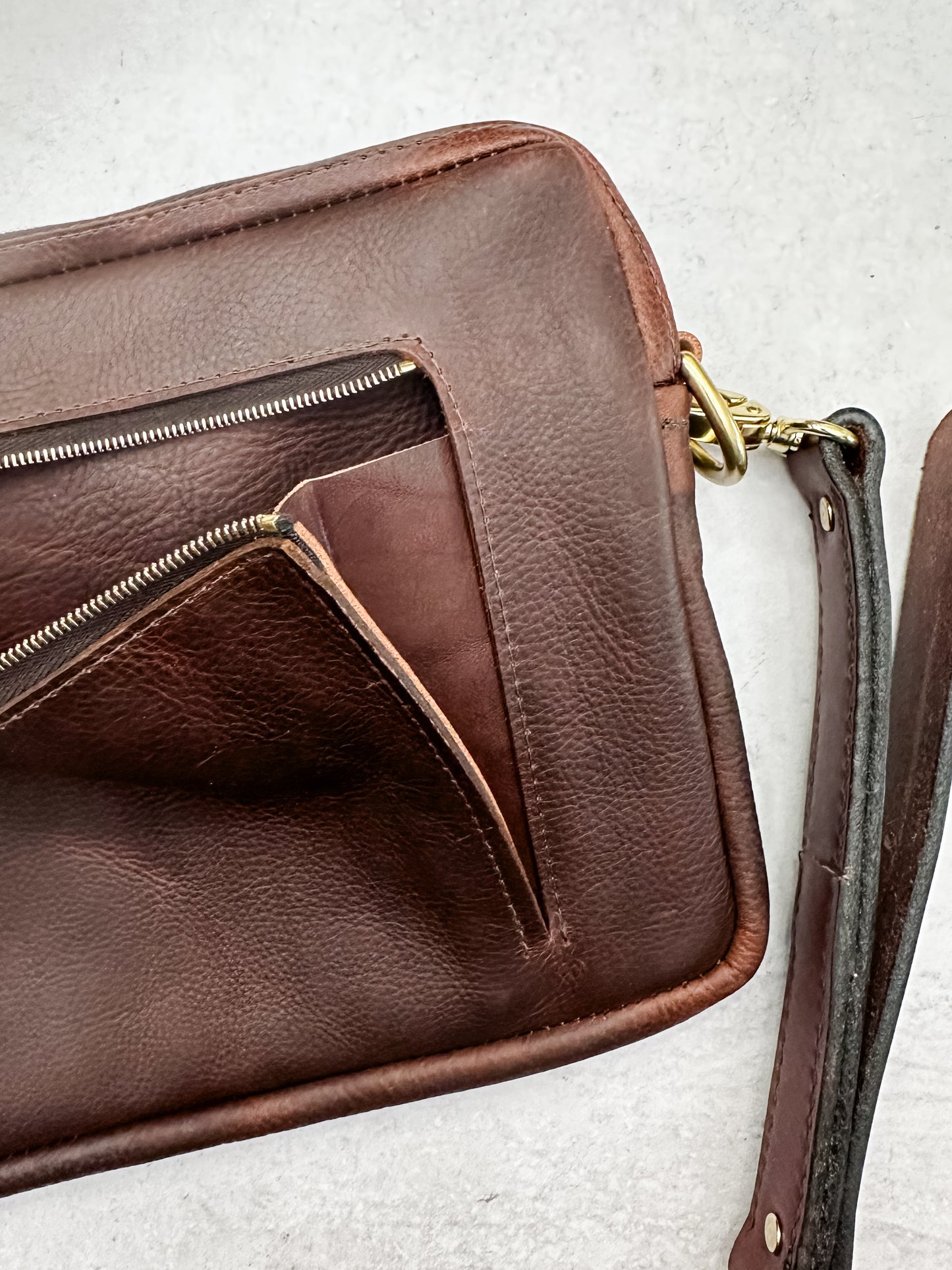 Brown Leather Crossbody Purse