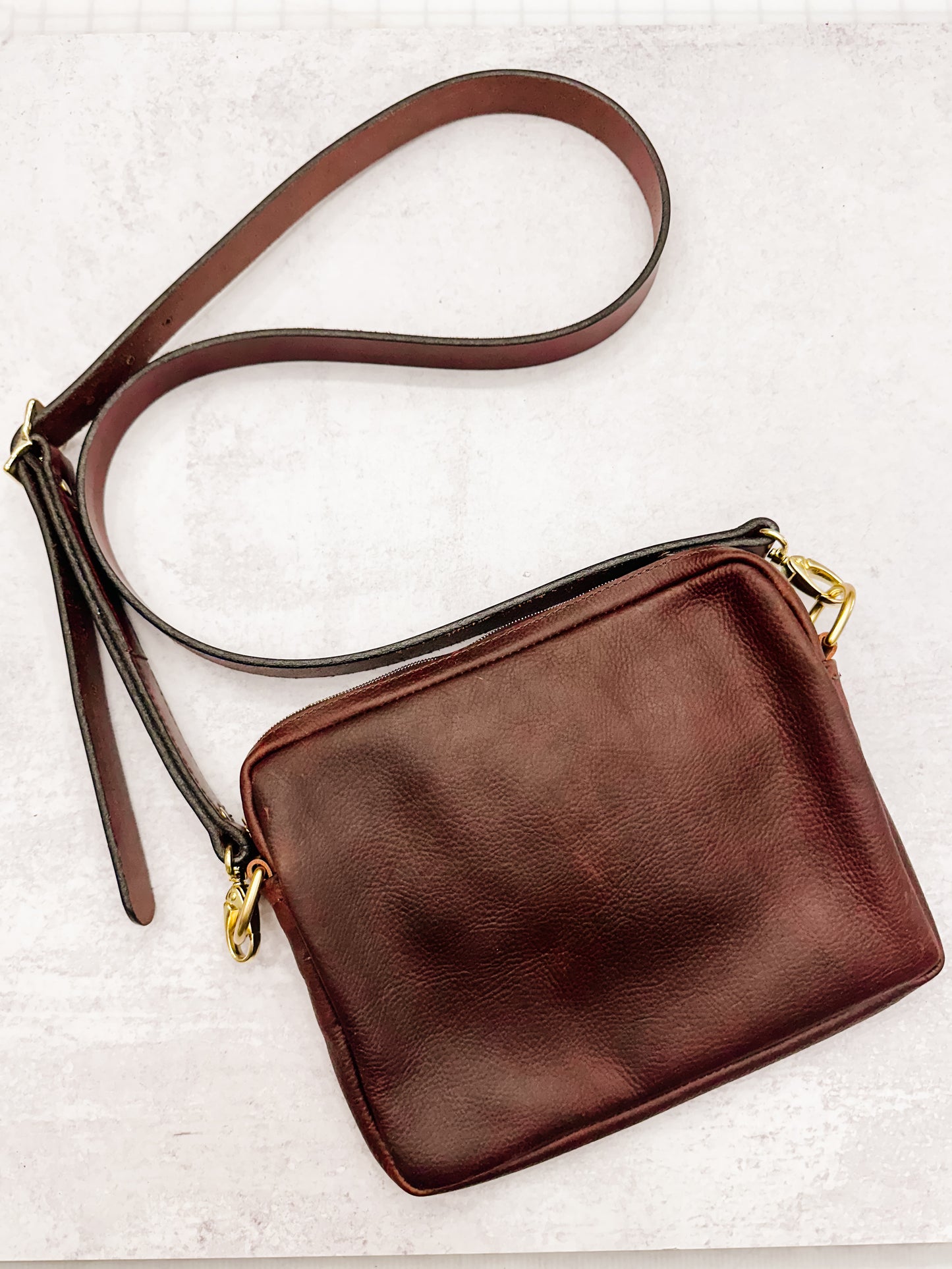 Brown Leather Crossbody Purse