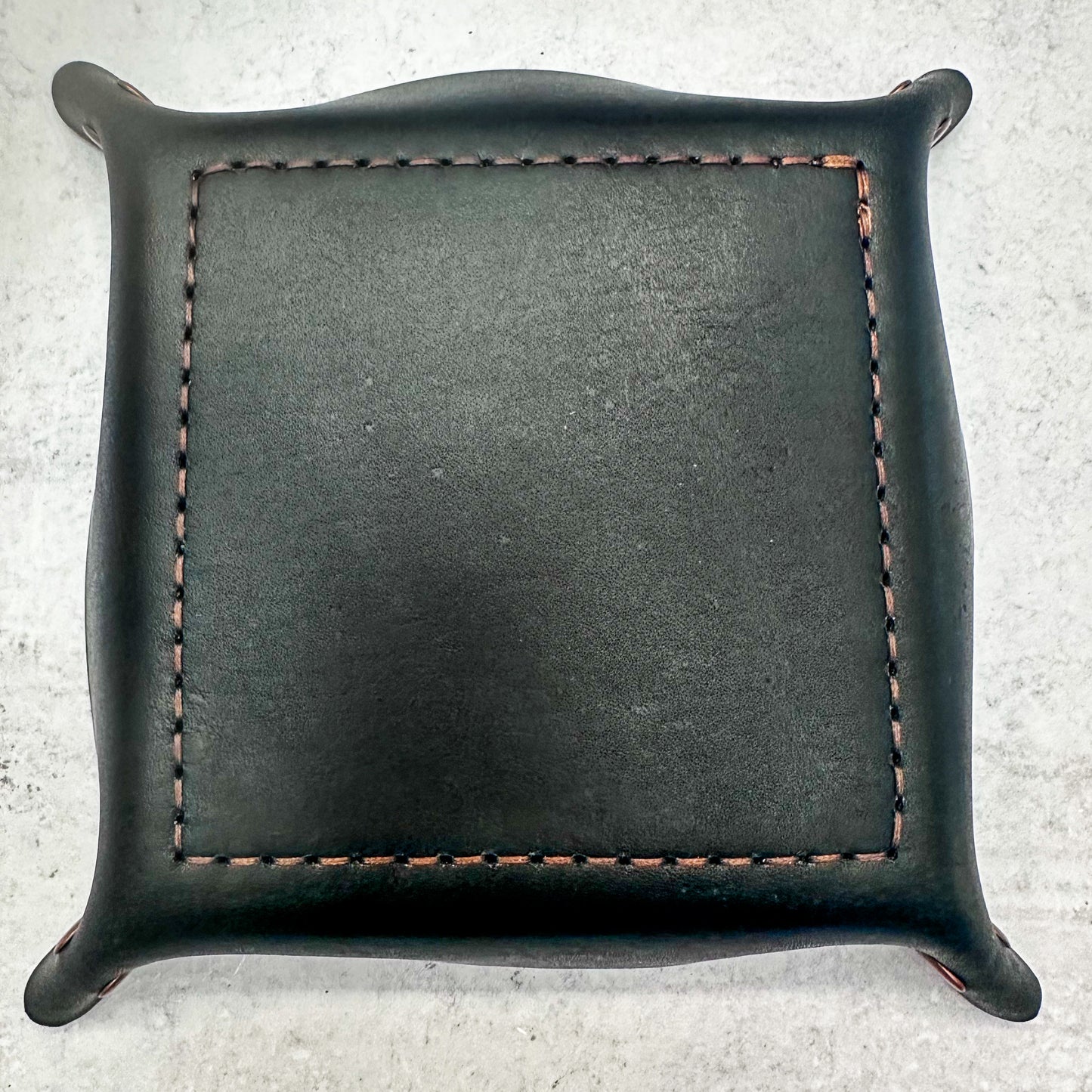 Brown/Black Leather Valet Tray