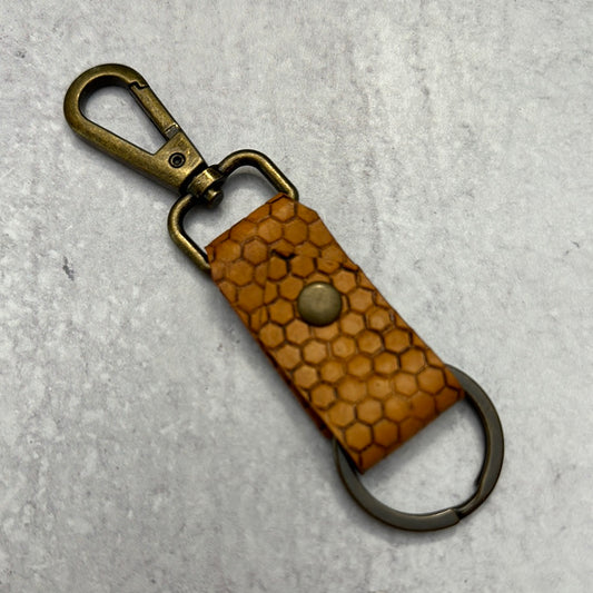 Tooled Honeycomb Keychain