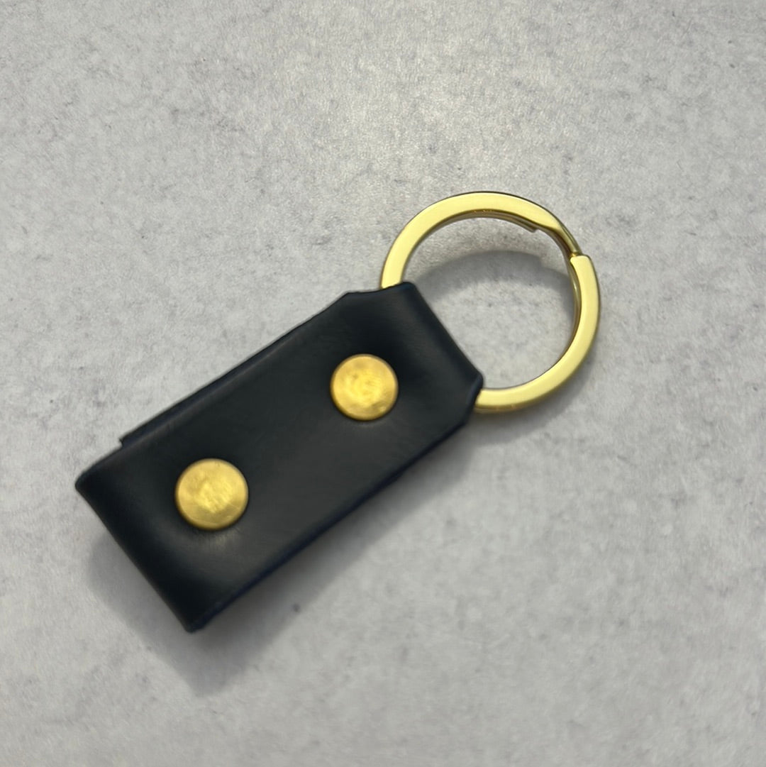 Simple Navy/Brass Keychain