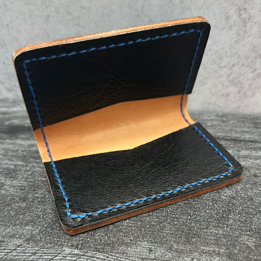 Business Card Wallet-Black/Blue