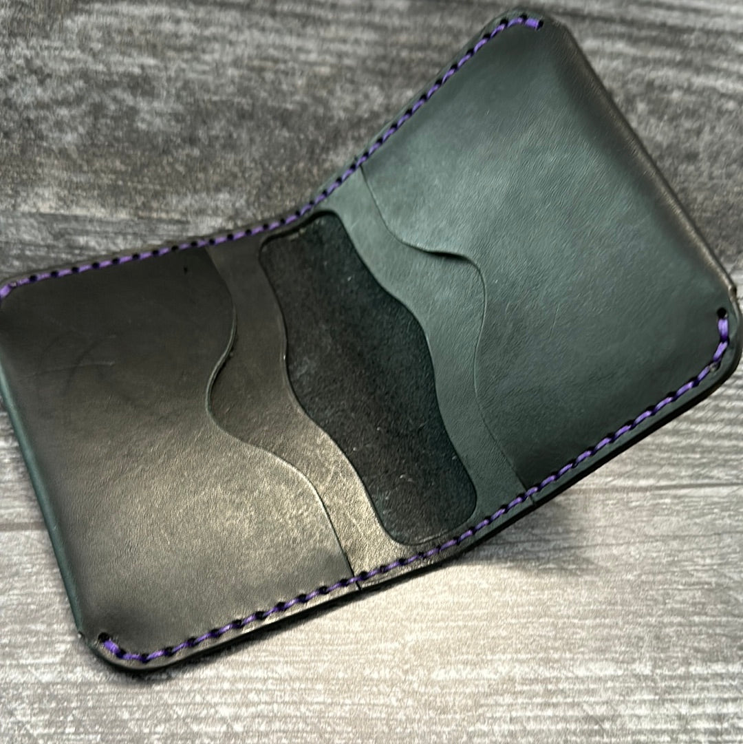 Double Folded Card Wallet-Purple