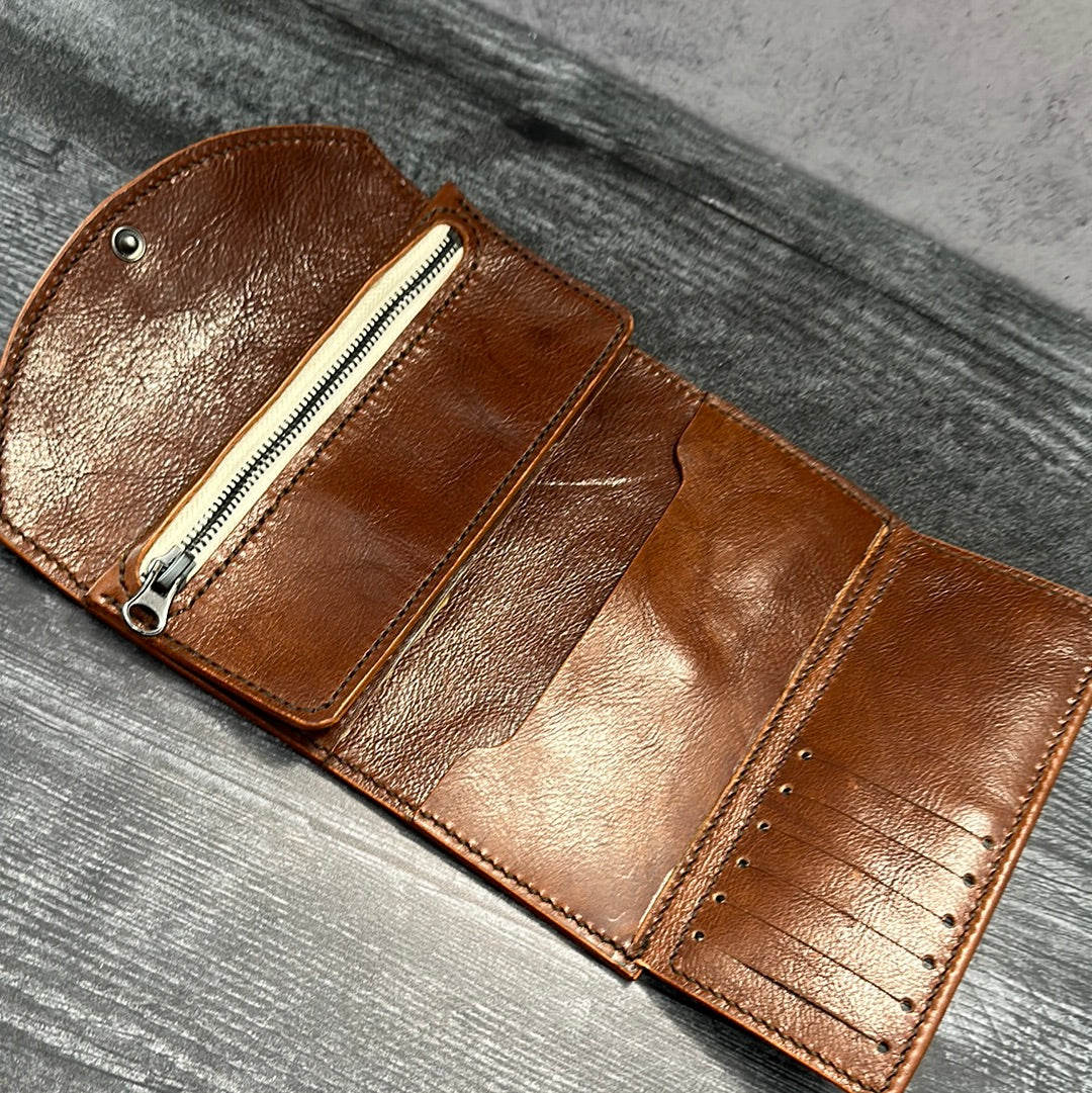 Brown Leather Clutch Wallet