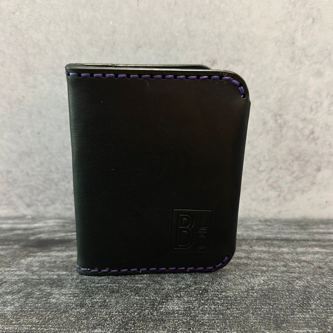 Double Folded Card Wallet-Purple