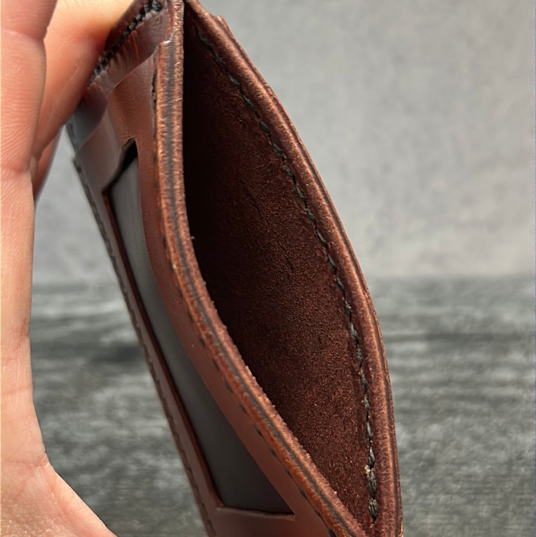 Two-tone Brown ID Slot Wallet