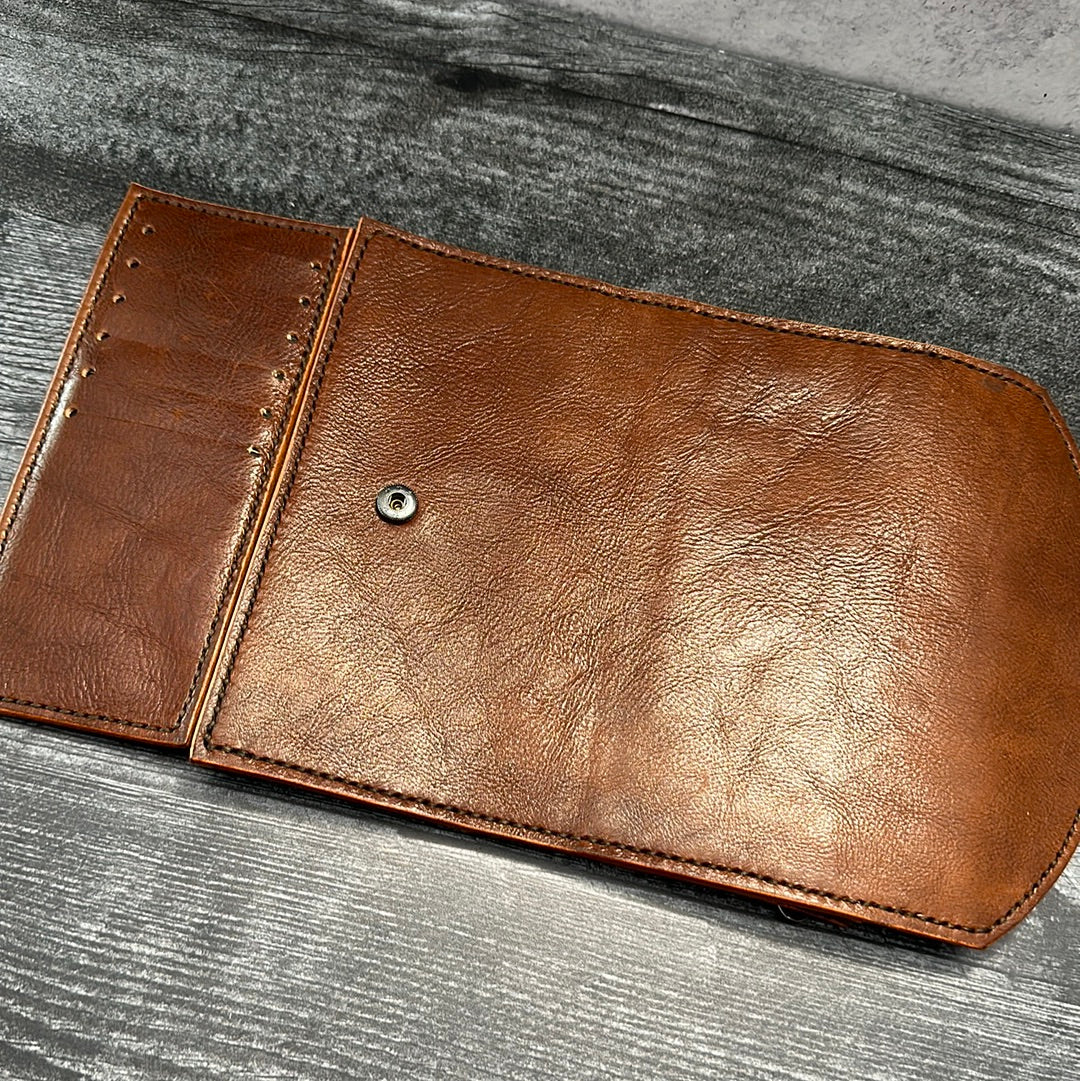 Brown Leather Clutch Wallet