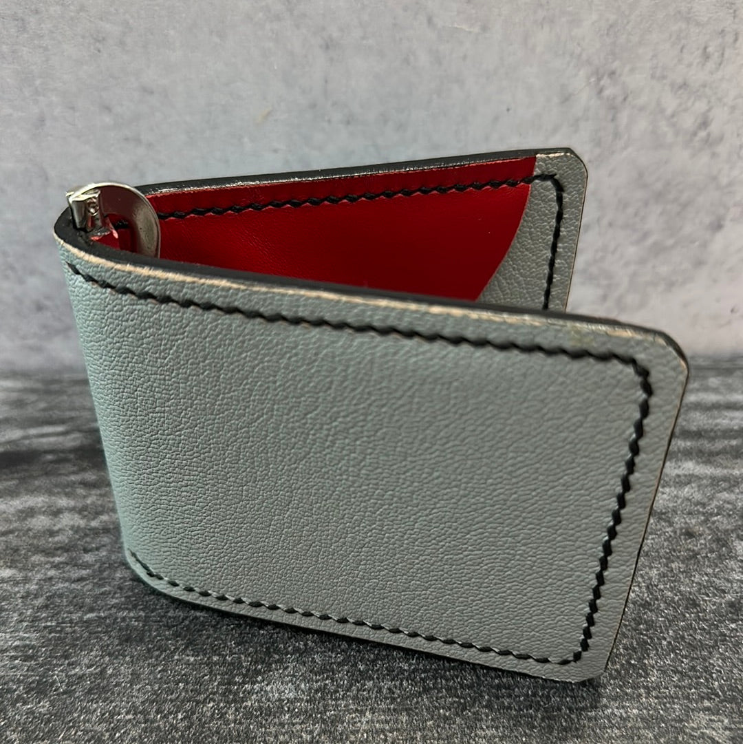 Money Clip Wallet-Red/Gray