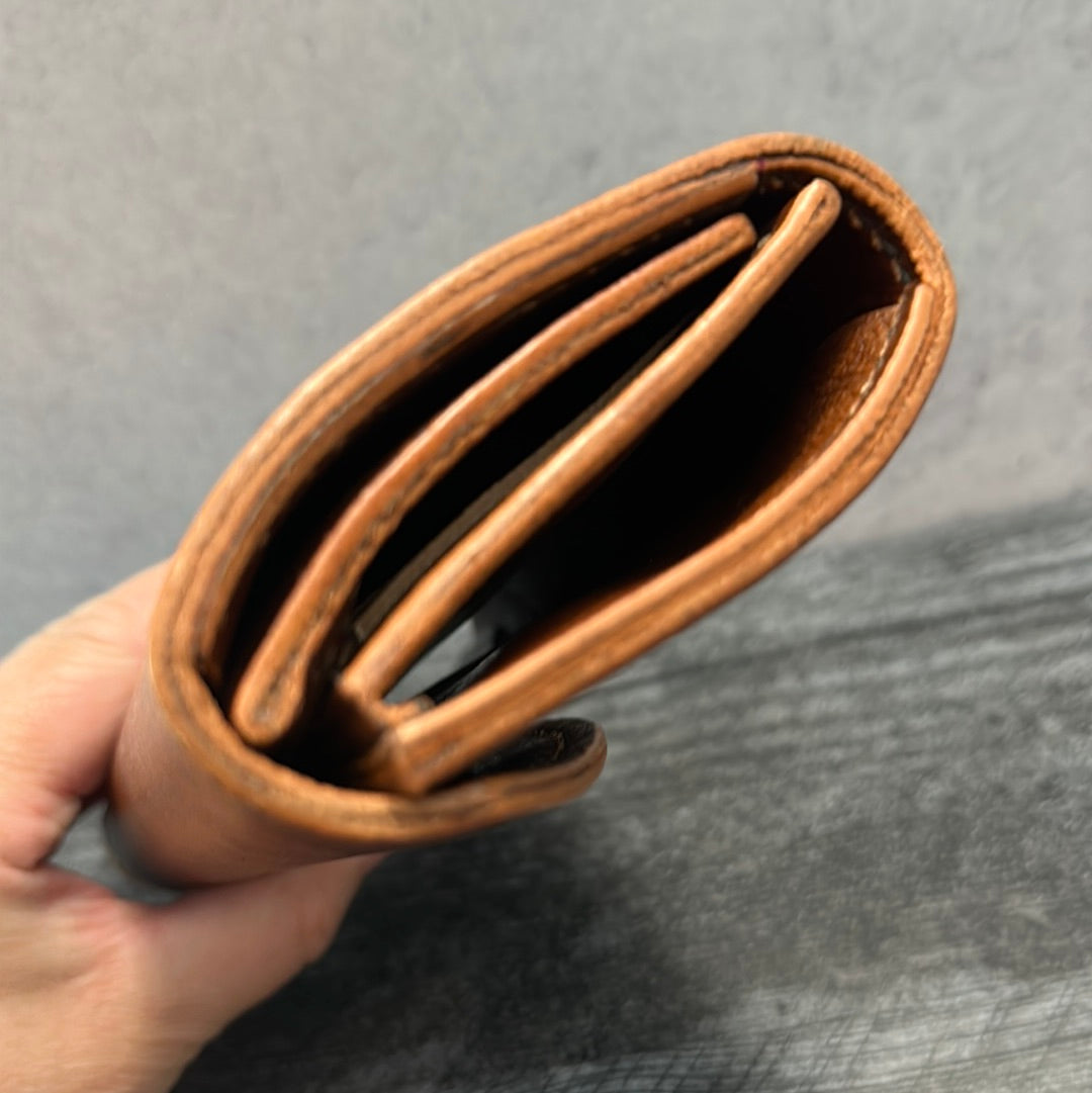 Brown Leather Clutch Wallet