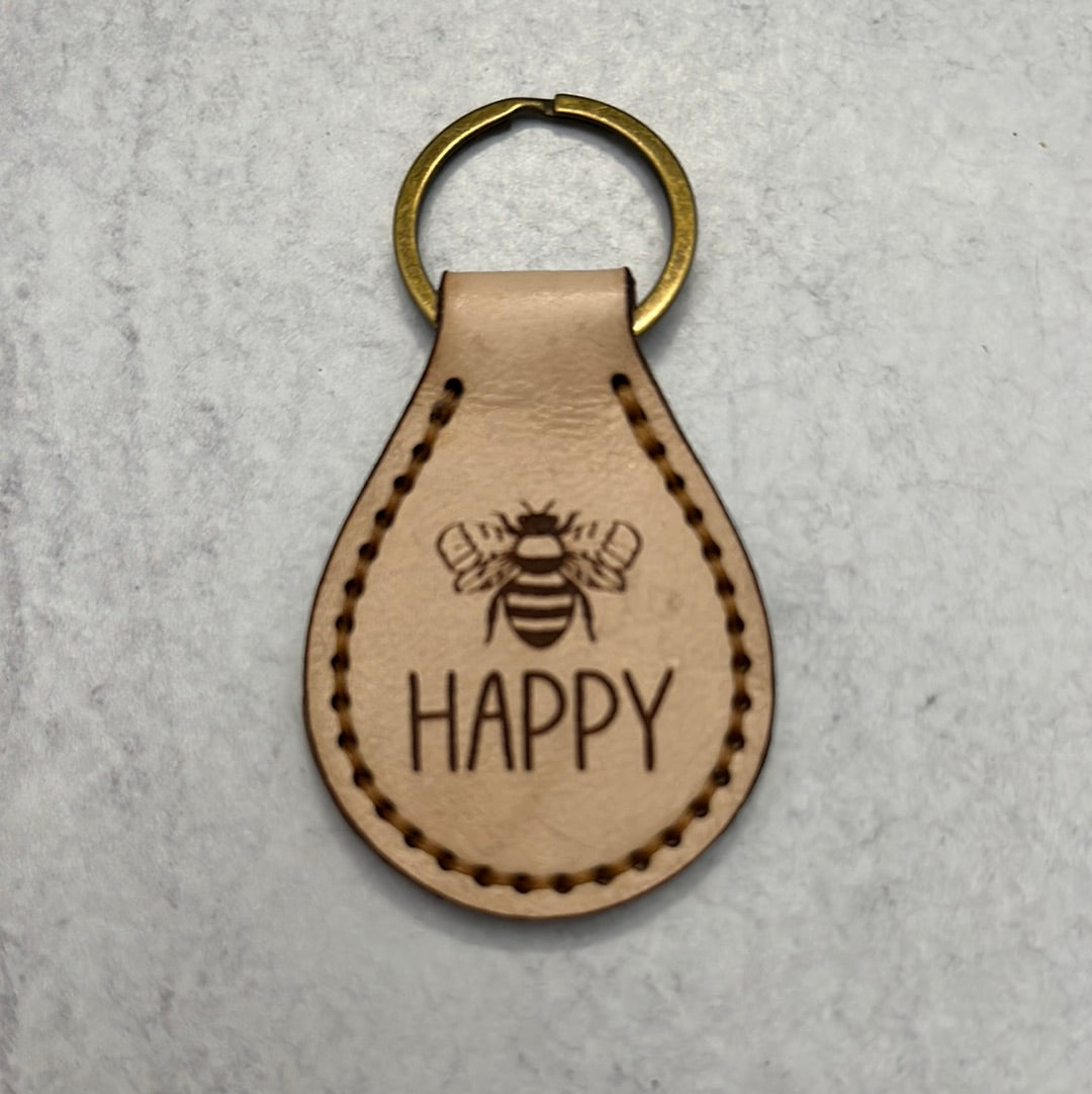 Bee Happy Keychain