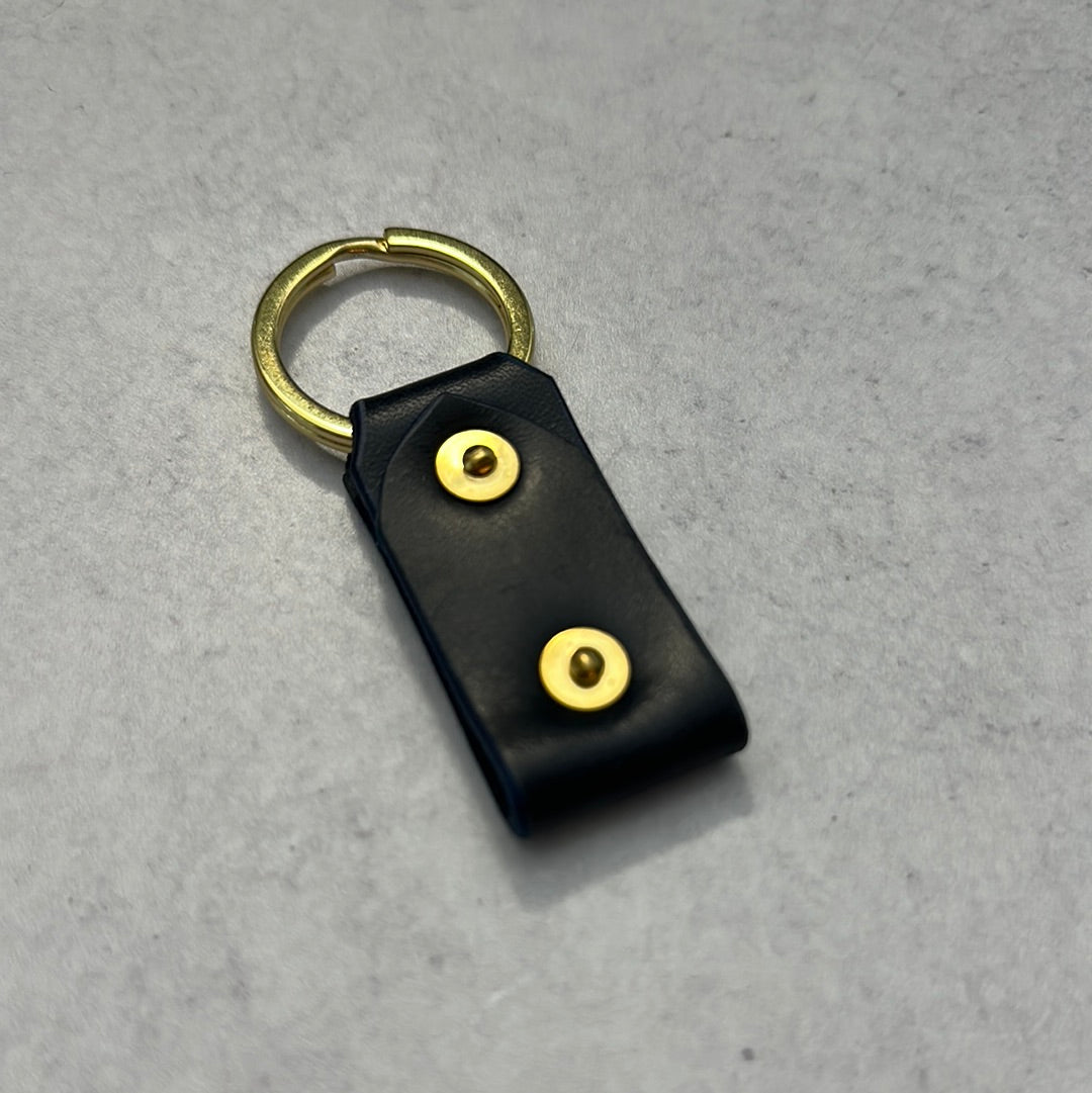 Simple Navy/Brass Keychain